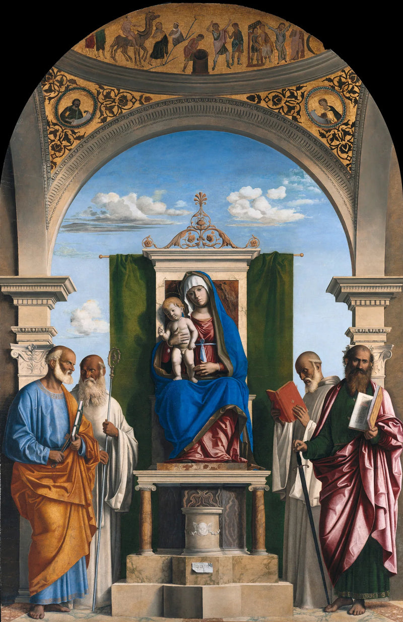 Jomfru med barnet omgivet af helgener - Cima da Conegliano