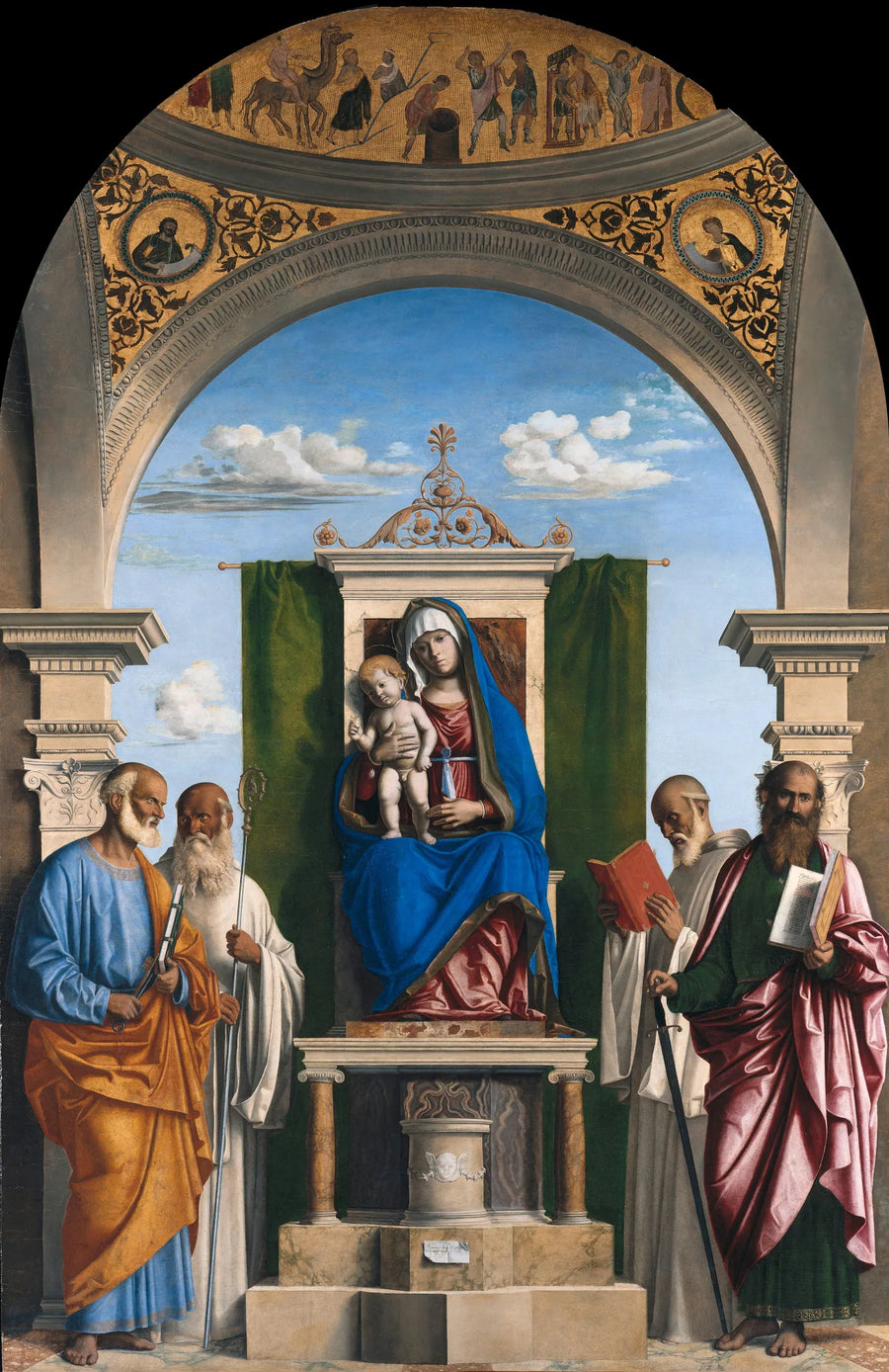 Jomfru med barnet omgivet af helgener - Cima da Conegliano