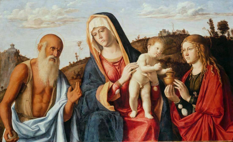 Jomfru med barnet mellem de hellige Jerome og Marie Magdalene - Cima da Conegliano
