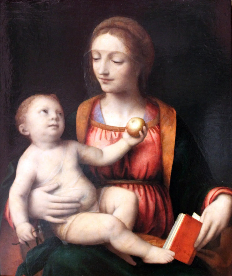 Jomfru med barnet og æble - Bernardino Luini