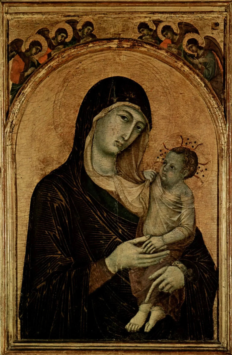 Jomfru med Barnet og seks Engle - Duccio di Buoninsegna