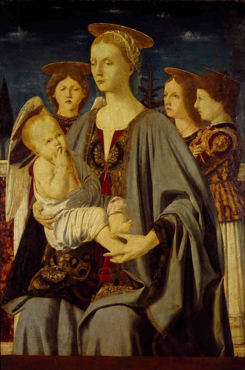 Jomfru med Barnet og tre engle - Piero della Francesca