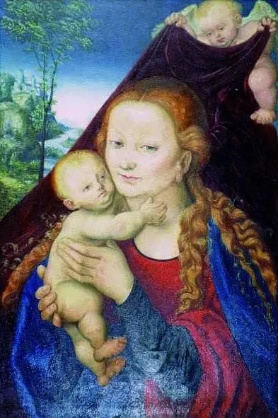 Jomfru med Barnet. - Lucas Cranach den Ældre