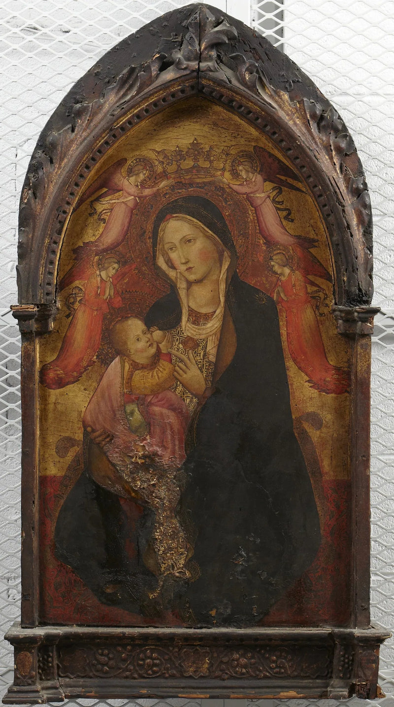 Jomfru med Barnet, Fire Engle - Agnolo Gaddi