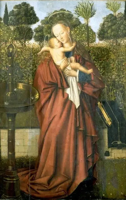 Vierge à la fontaine - Jan van Eyck image 1 reproduction réalisée par Alpha Reproduction