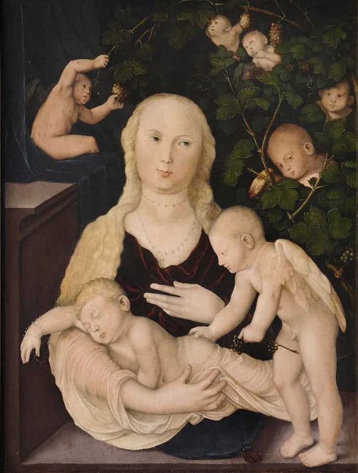 Jomfru ved vinrankerne - Hans Baldung Grien