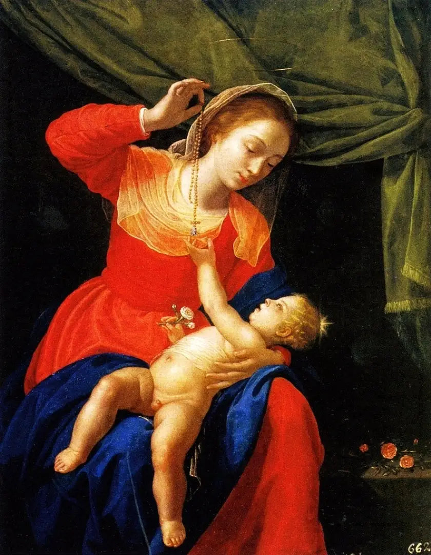 Vierge à l’Enfant et au rosaire - Artemisia Gentileschi - Alpha Reproduction