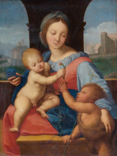 Reproduction du tableau « Vierge à l'Enfant - Raphaël Sanzio » par Alpha Reproduction en peinture à l’huile