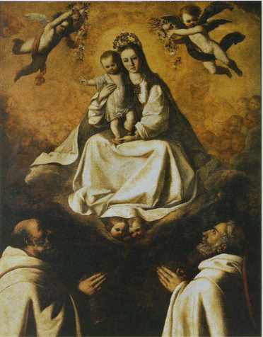 Jomfru af Barmhjertighed med to mercédere - Francisco de Zurbarán