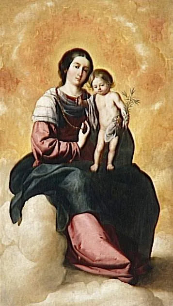 Jomfru af Rosenkransen - Francisco de Zurbarán