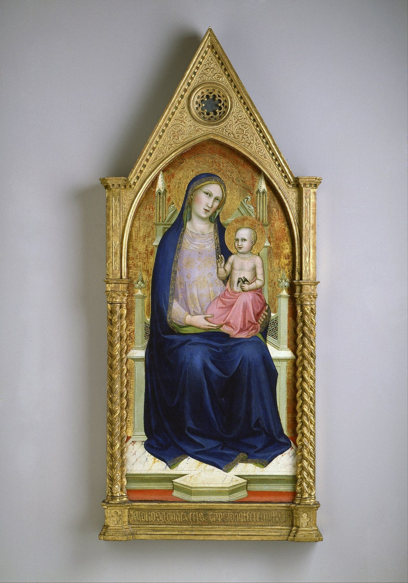 Jomfru i Majestæt (uddrag af et alterbillede i ti dele) - Lorenzo Monaco