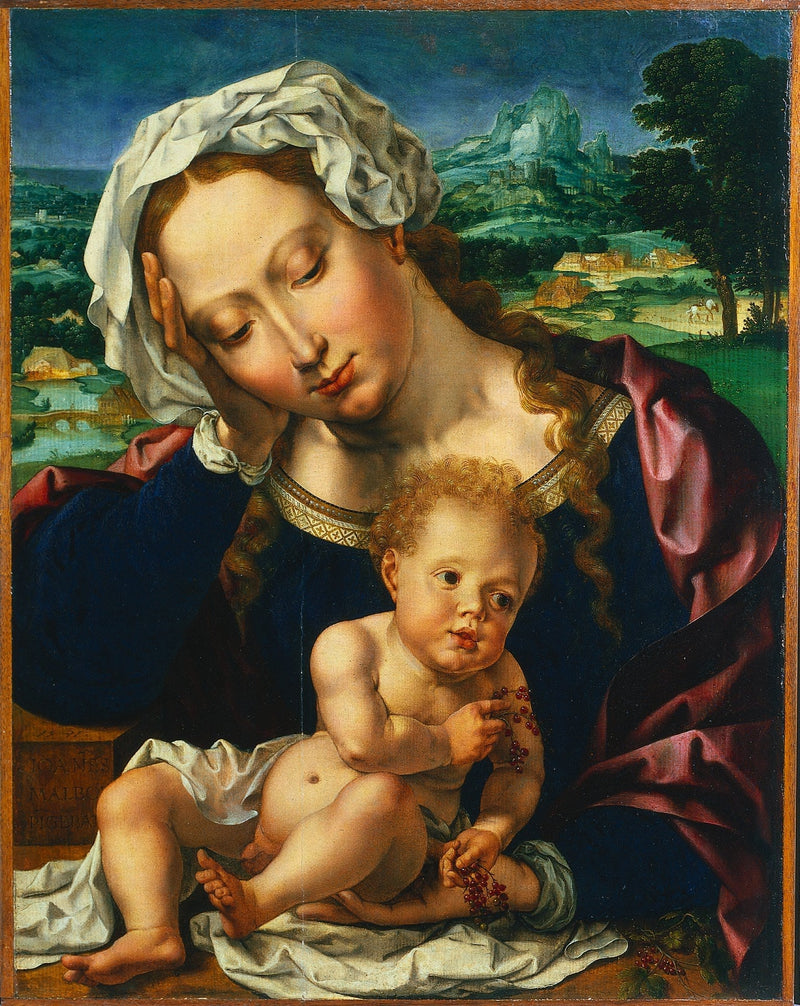 Jomfru og Barnet i et landskab - Jan Gossaert