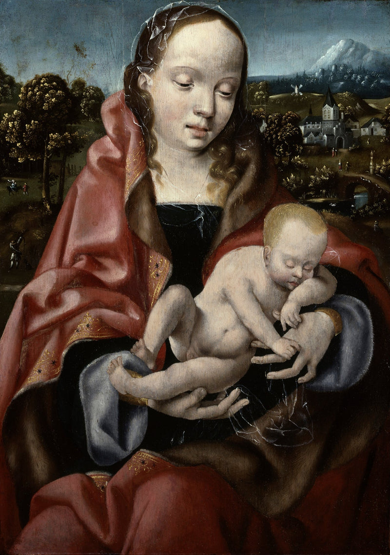 Jomfru og det sovende Jesusbarn - Joos van Cleve
