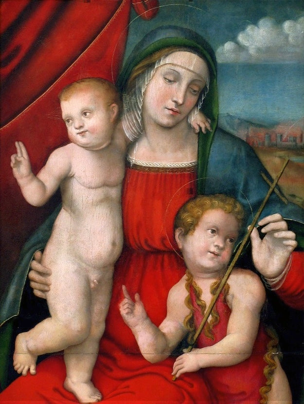 Jomfru og Barn med Sankt Johannes Døberen. - Francesco Francia