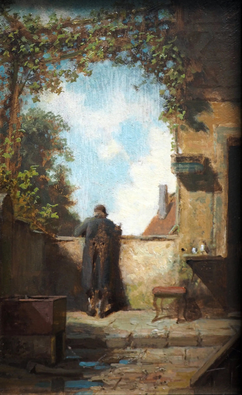 Gamle herre på terrassen - Carl Spitzweg