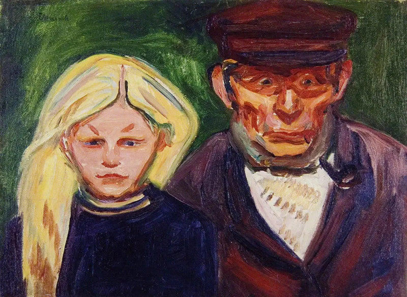Gamle Fisker og hans Datter - Edvard Munch