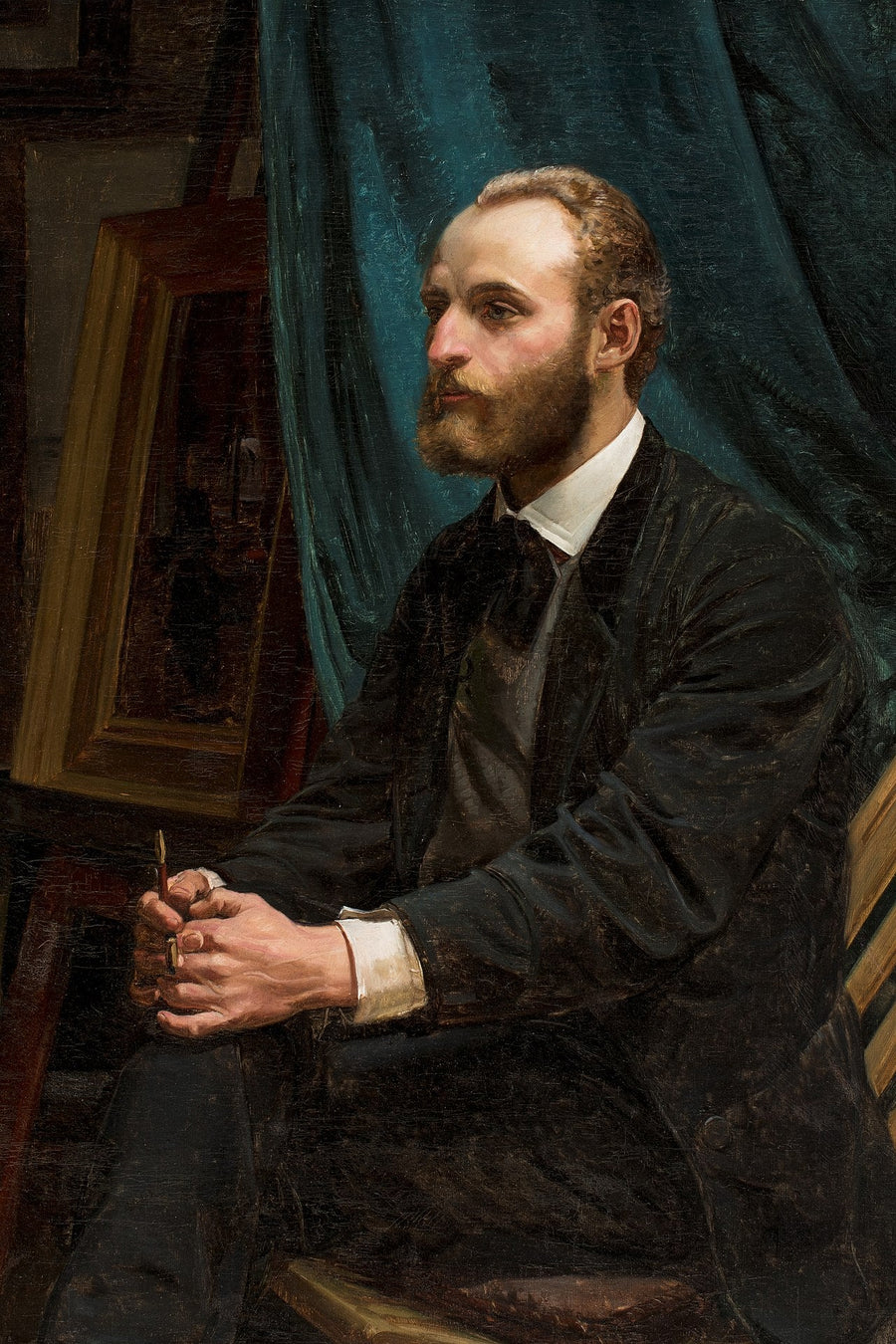 Viggo Johansen i sit atelier - Michael Peter Ancher