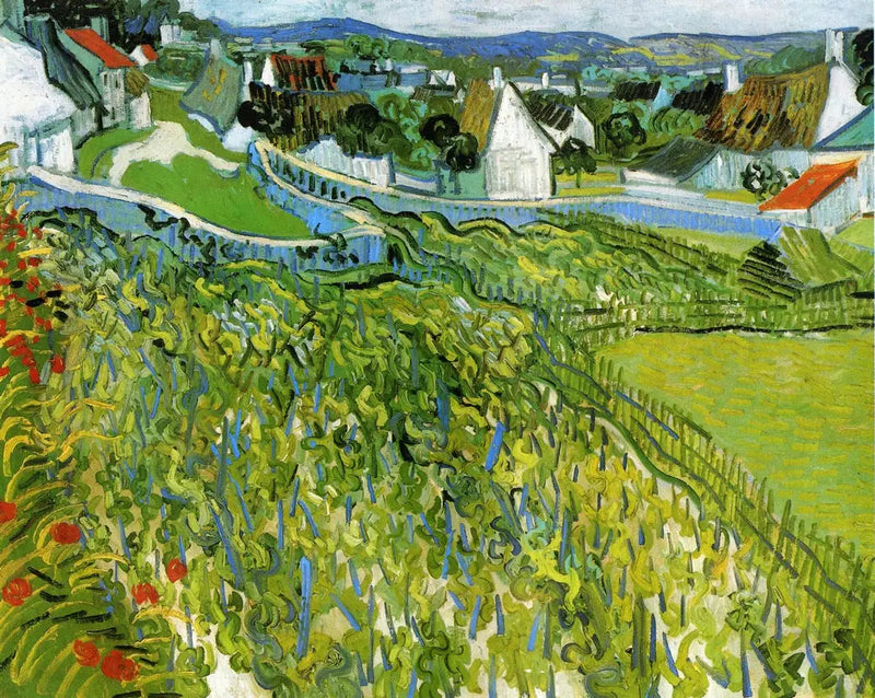 Vinmarker i Auvers - Vincent van Gogh