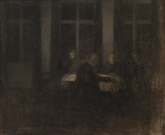 Aften i stuen - Vilhelm Hammershøi