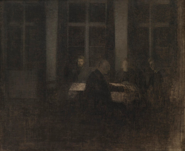 Aften i stuen - Vilhelm Hammershøi