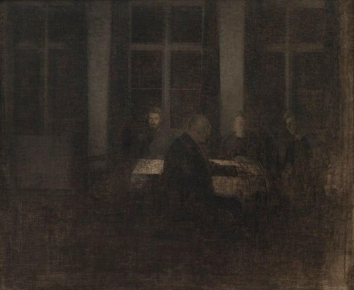 Aften i stuen - Vilhelm Hammershøi
