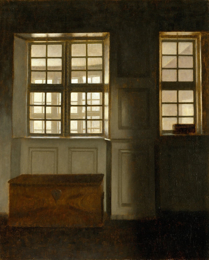 Interiør med galleriudsigt - Vilhelm Hammershøi