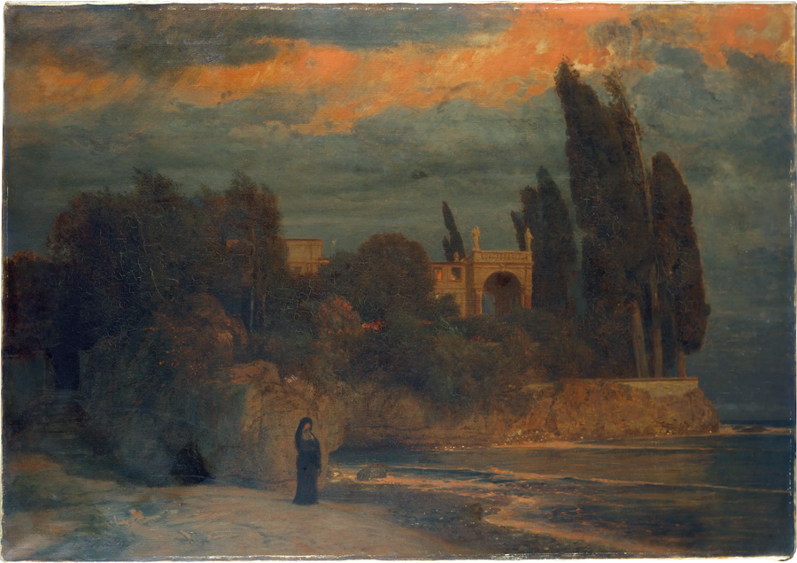 Villa ved havkanten III - Arnold Bøcklin