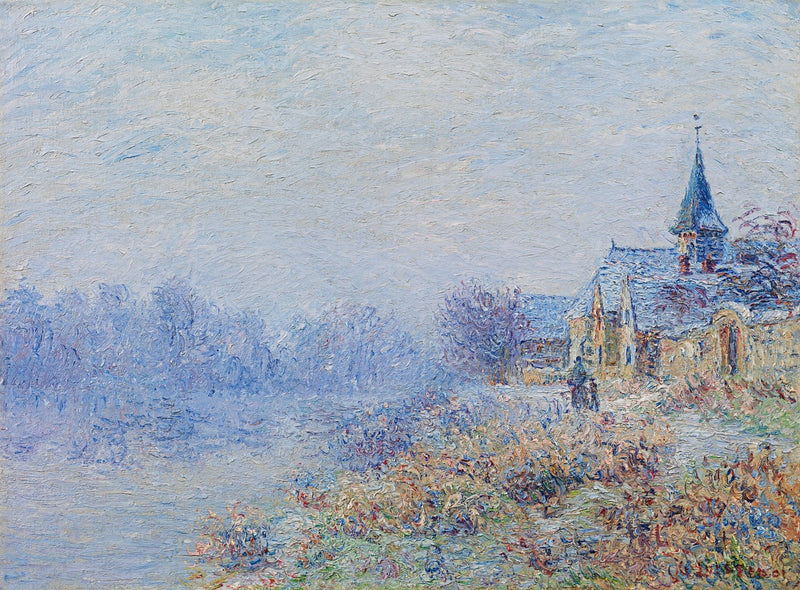 Landsby ved floden (Porte-Joie) - Gustave Loiseau