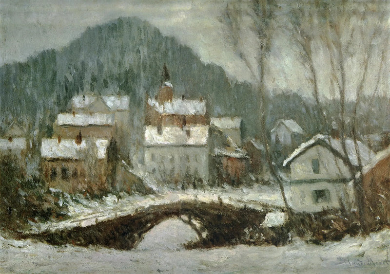 Landsby i Sandviken - Claude Monet