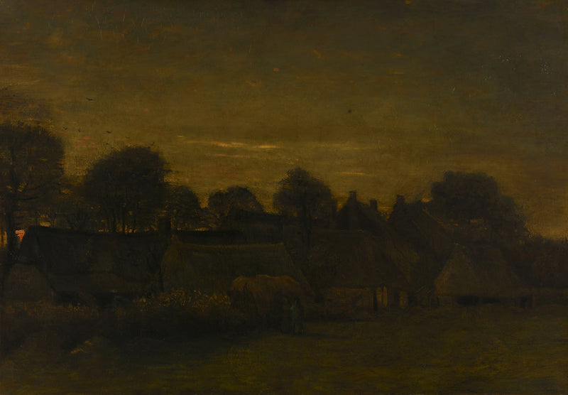 Landbrugsby ved skumring - Vincent van Gogh