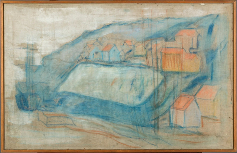 Landsby ved havet - Edvard Munch