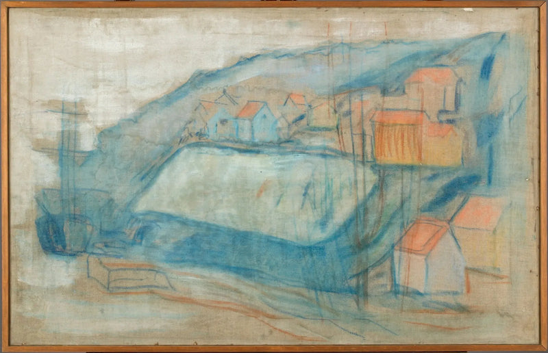 Landsby ved havet - Edvard Munch