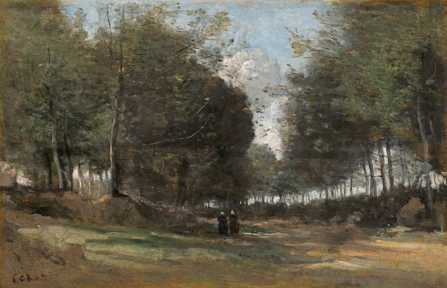 Ville d'Avray, allé under skov - Jean-Baptiste Camille Corot