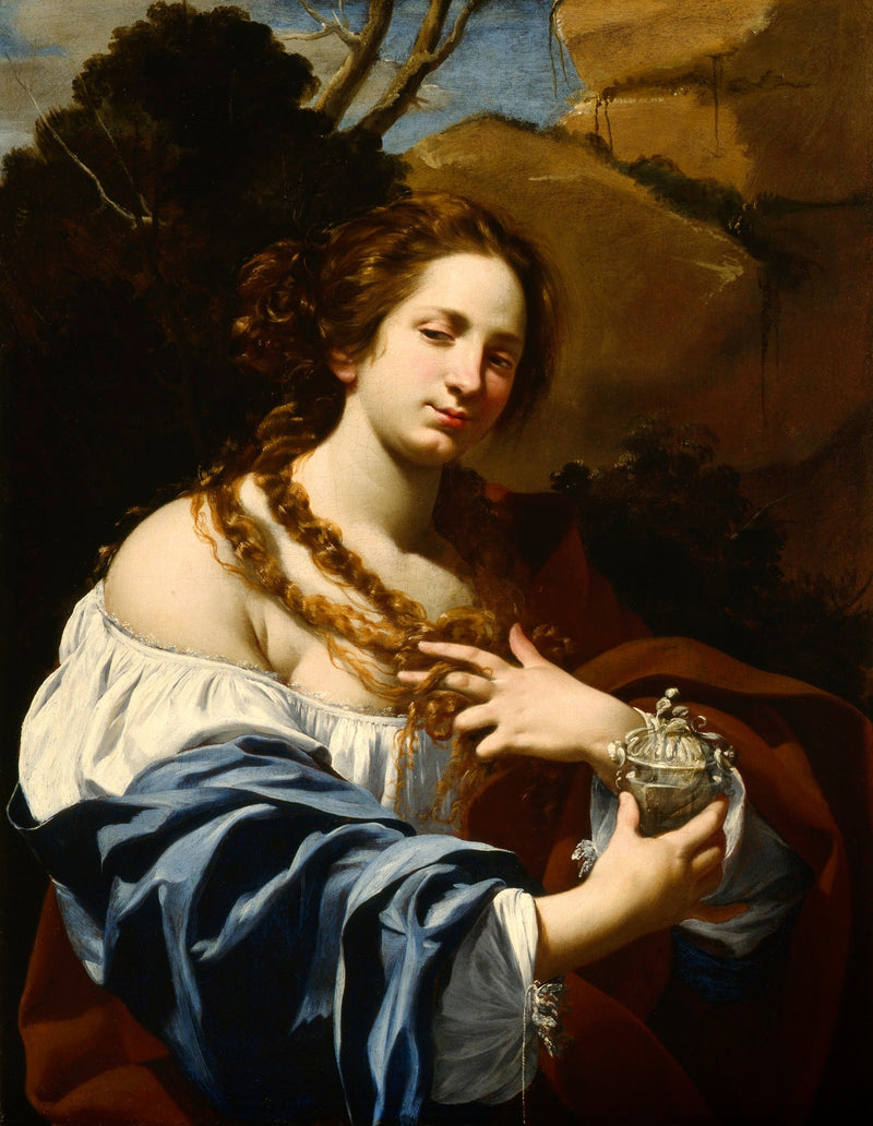 Virginia Vezzi, hustruen af kunstneren, og Marie Madeleine - Simon Vouet