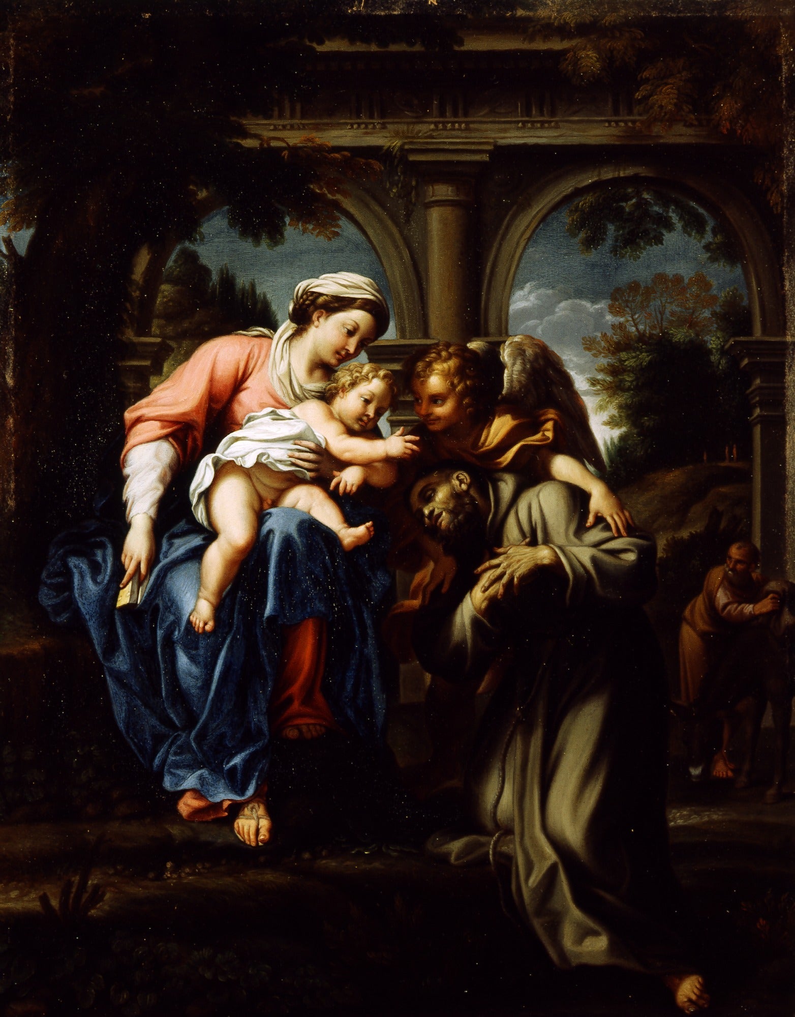 Vision de Saint François - Annibale Carracci image 1 copie peinte à la main à l’huile