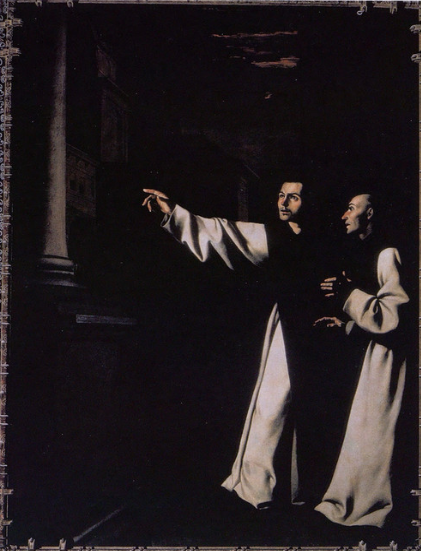 Forudsigende vision af bror Pedro de Salamanque - Francisco de Zurbarán