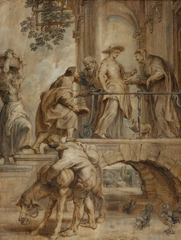 Besøg af Jomfru Maria - Peter Paul Rubens