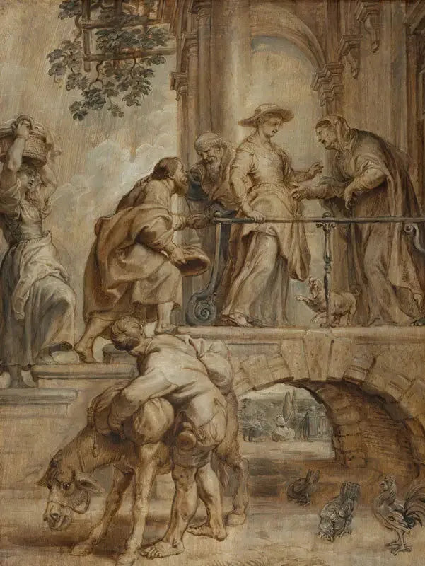 Besøg af Jomfru Maria - Peter Paul Rubens