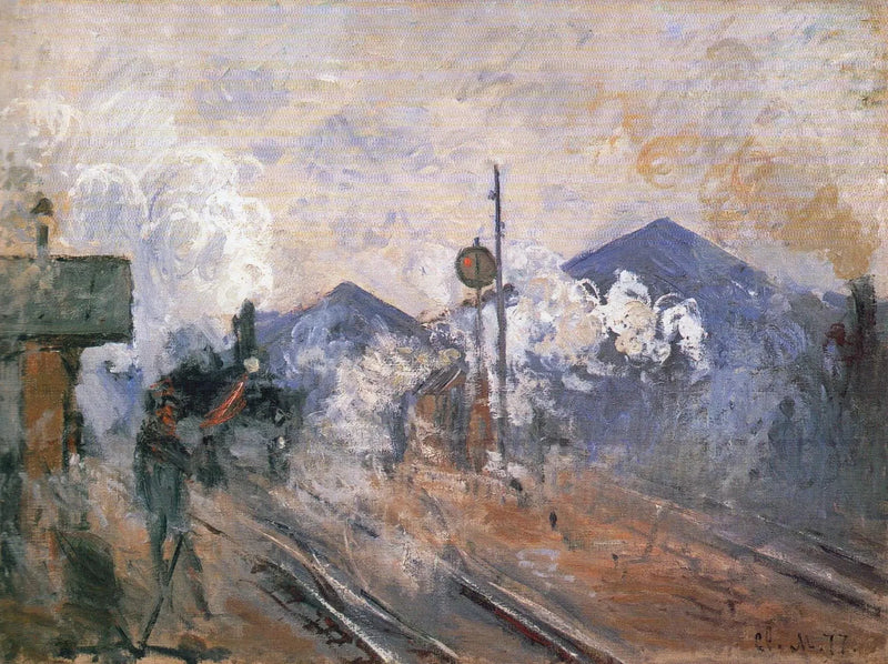 Vejene ved udgangen af Saint-Lazare station W445 - Claude Monet