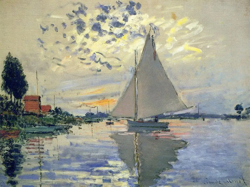 Sejlbåd ved Petit-Gennevilliers - Claude Monet