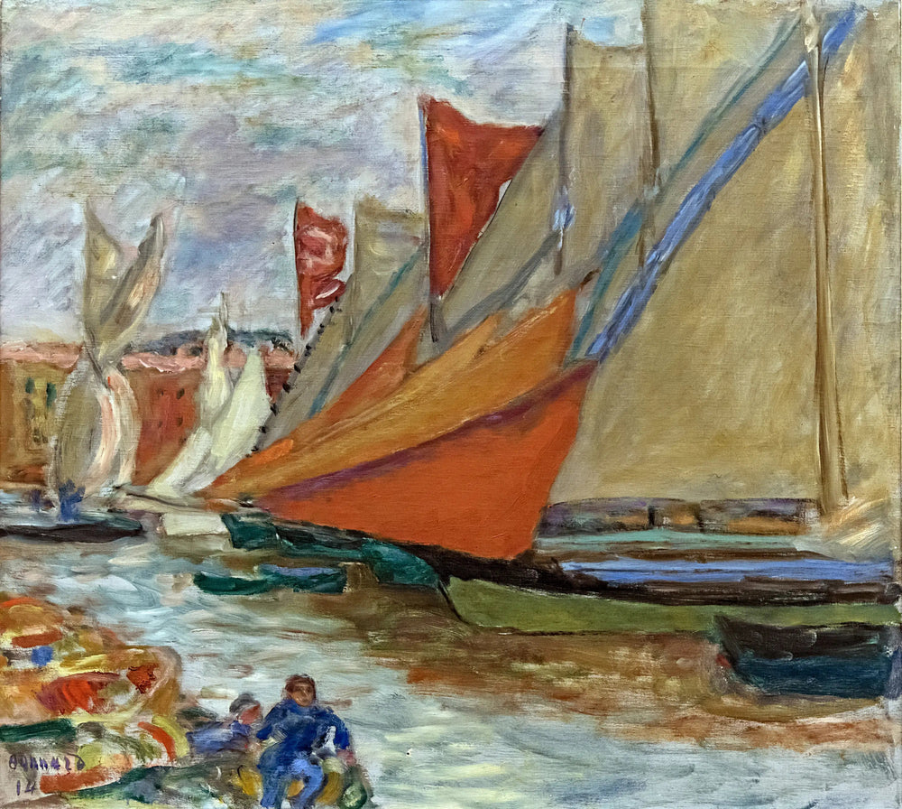 Reproduction du tableau « Voiliers au sec - Pierre Bonnard » par Alpha Reproduction en peinture à l’huile