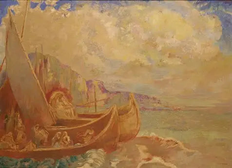 Sejlere (Allegorisk landskab) - Odilon Redon