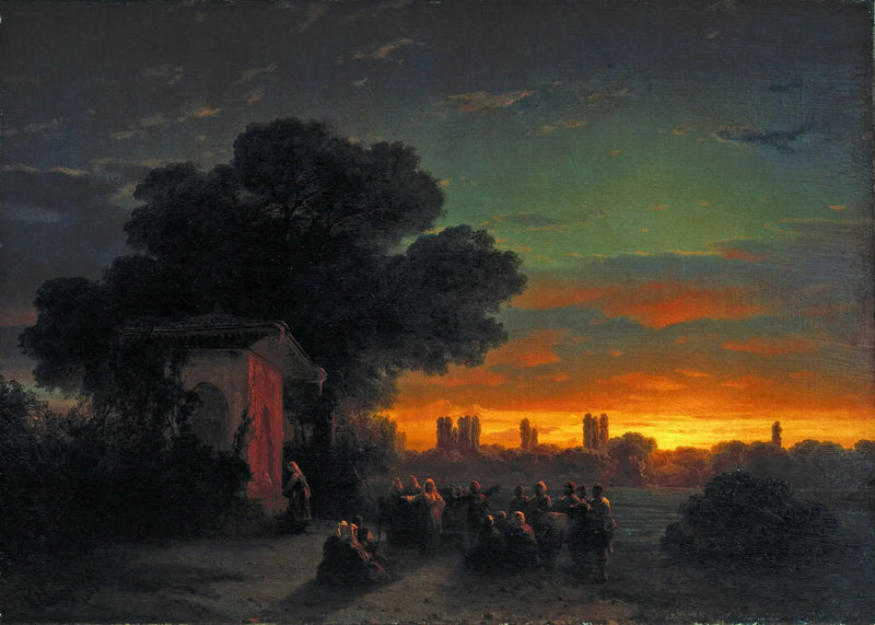Se i Crimea ved solnedgang - Ivan Aïvazovski