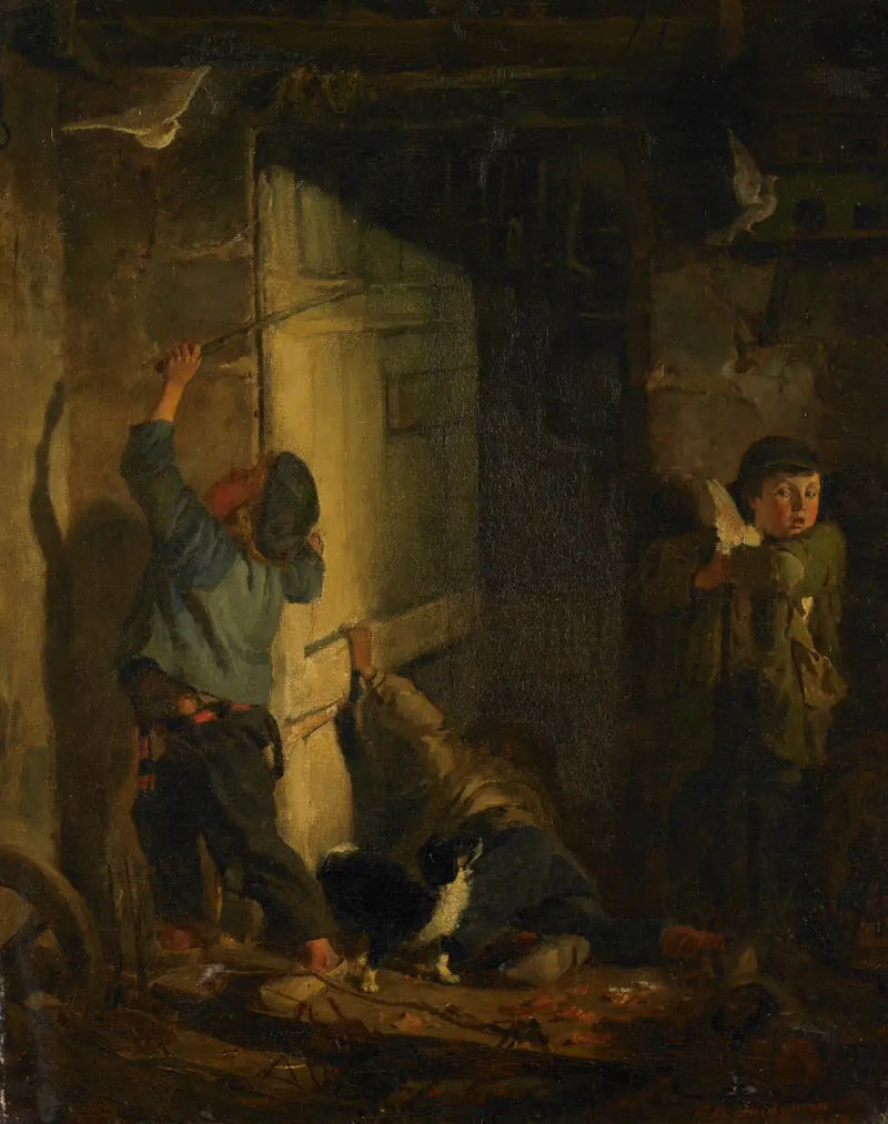 At flytte dueens perche - Frederick Arthur Bridgman
