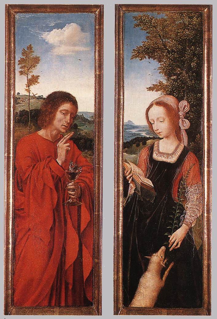 Triptykfløj. Sankt Johannes Evangelisten og Sankt Quentin Metsys