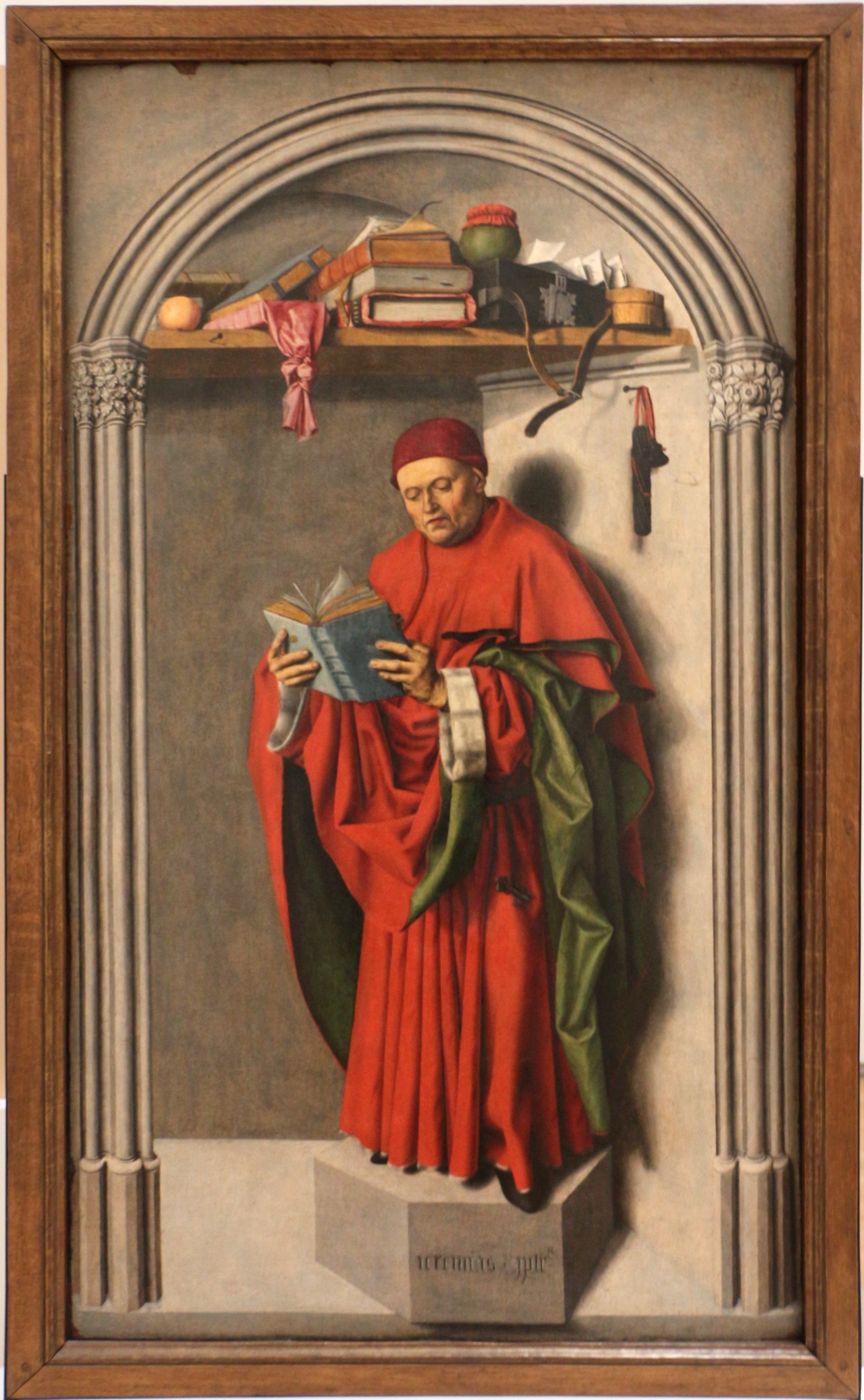 Volet droit du triptyque de l'Église Saint-Sauveur a Aix-en Provence, avers: le prophete Jeremie" - Barthélemy d'Eyck image 1 tableau peint à l’huile sur toile