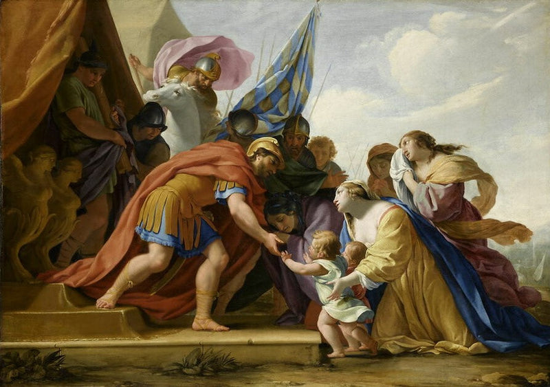 Volumnie og Veturie foran Coriolan - Eustache Le Sueur