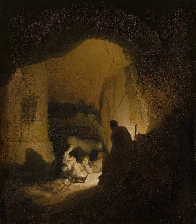 Rejsende i hvile (Hvile under flugten til Egypten) - Rembrandt