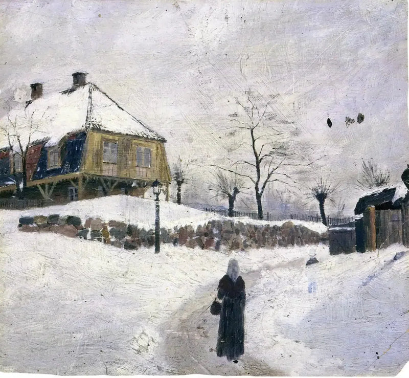 Øvre Foss om vinteren - Edvard Munch