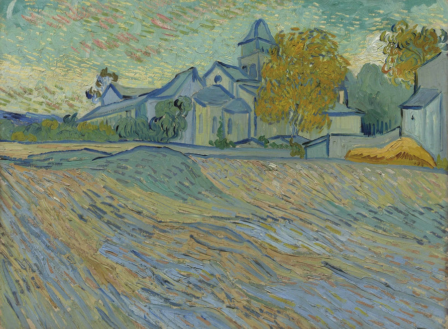 Udsigt over asylet og kapellet Saint-Rémy - Vincent van Gogh